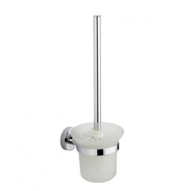 Fali wc.kefe tartó üveg króm