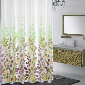 Zuhanyfüggöny LEAF 180X200 Anyaga: vízálló PEVA