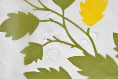 Zuhanyfüggöny LEAF 180X200 Anyaga: vízálló PEVA