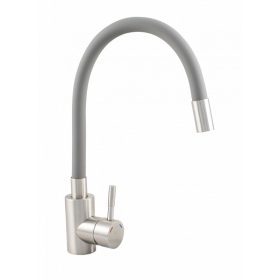Konyhai csaptelep (INOX) flexibilis kifolyócsővel, szürke