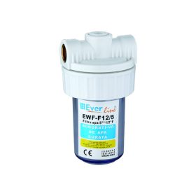   Poharas vízszürő 5", 1/2"-os bekötéssel, tartóval, szerelőkulcsal, polyfoszfáttal