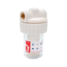   Poharas vízszűrő 5", 1/2"-os bekötéssel, mosható szűrőbetét 50 μm, max.: 10 bar, hőfok: 5 - 45°C