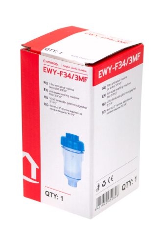 Poharas vízszürő mosógéphez 3", 3/4"-es bekötéssel, polifoszfátos