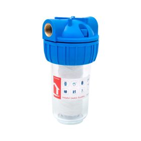   Poharas vízszűrő 7", 3/4"-es bekötéssel, szerelő kulcs, tartó, pamutszűrő 25 μm, max.:10 bar, hőfok: 5 - 45°C