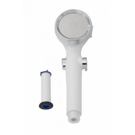   3 funkciós fehér zuhanyfej STOP funkcióval, állítható víznyomással