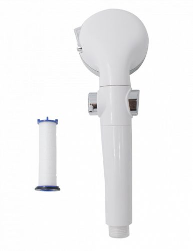 3 funkciós fehér zuhanyfej STOP funkcióval, állítható víznyomással